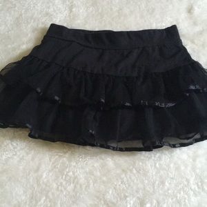 Black Ruffle Skort